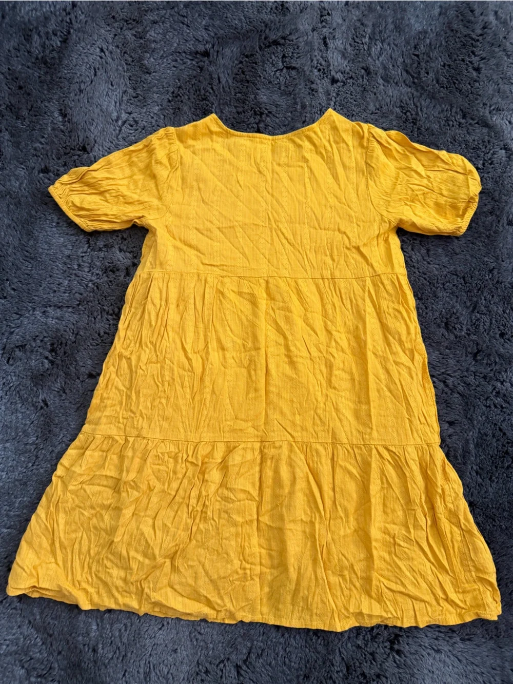 Old Navy Yellow Button-Front Eyelet Girls' Dress Size L 10/12